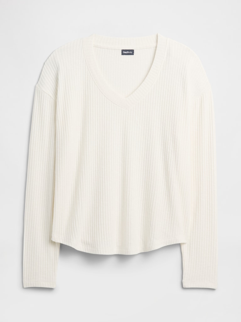 Relaxed Ribbed PJ Top