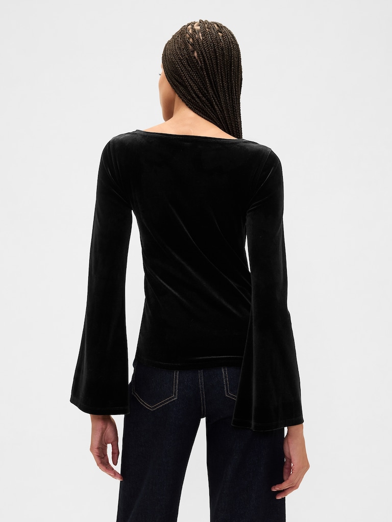 Bell Sleeve Boatneck T-Shirt