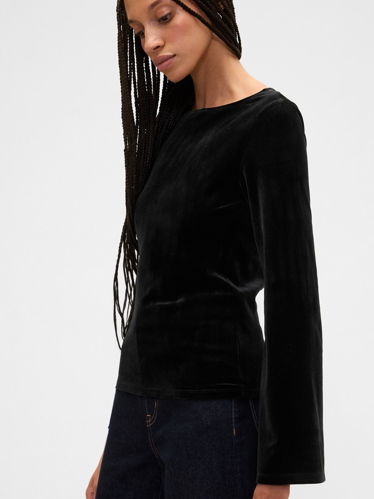 Bell Sleeve Boatneck T-Shirt