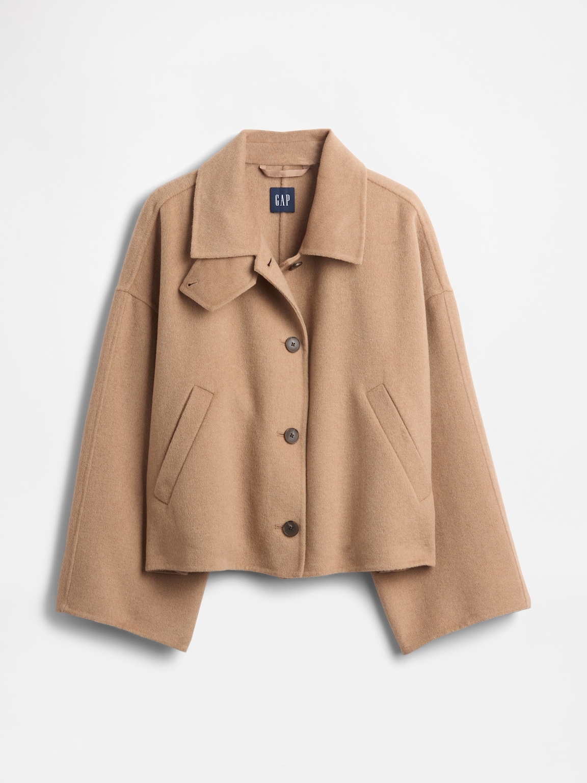 Wool-Blend Swing Jacket