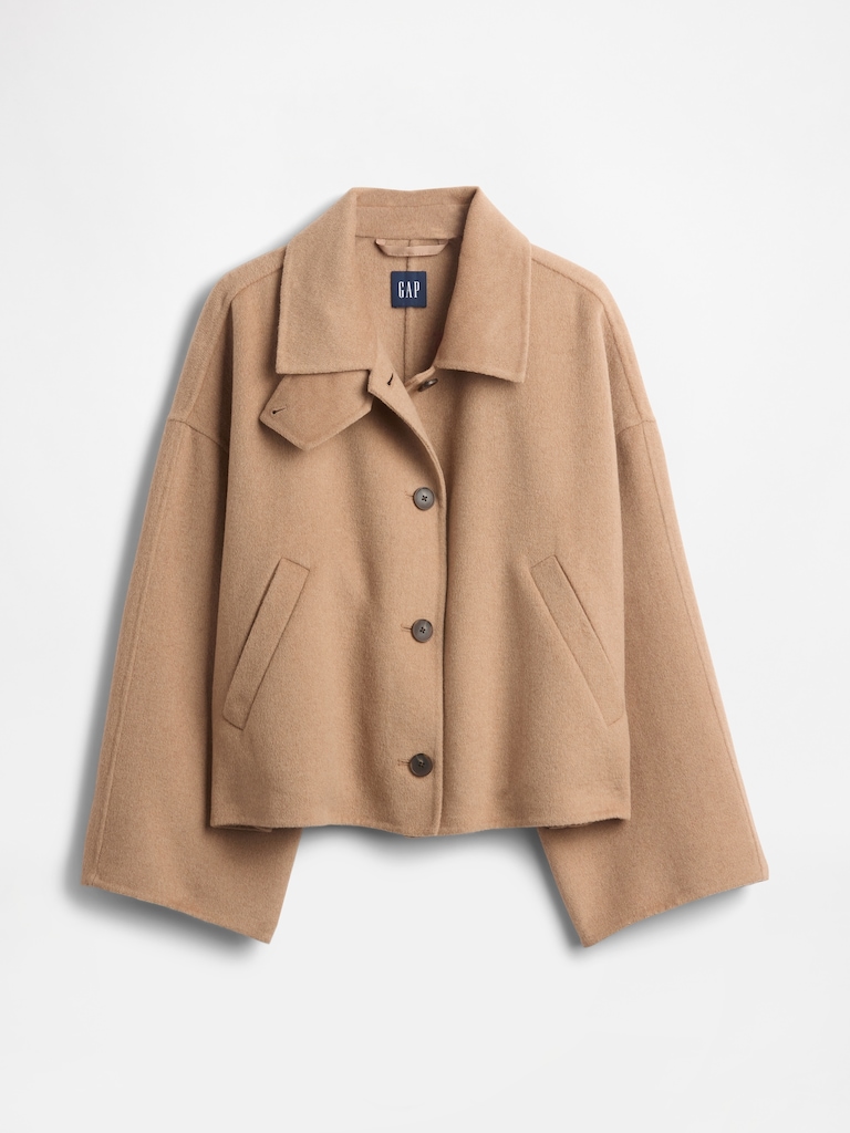 Wool-Blend Swing Jacket