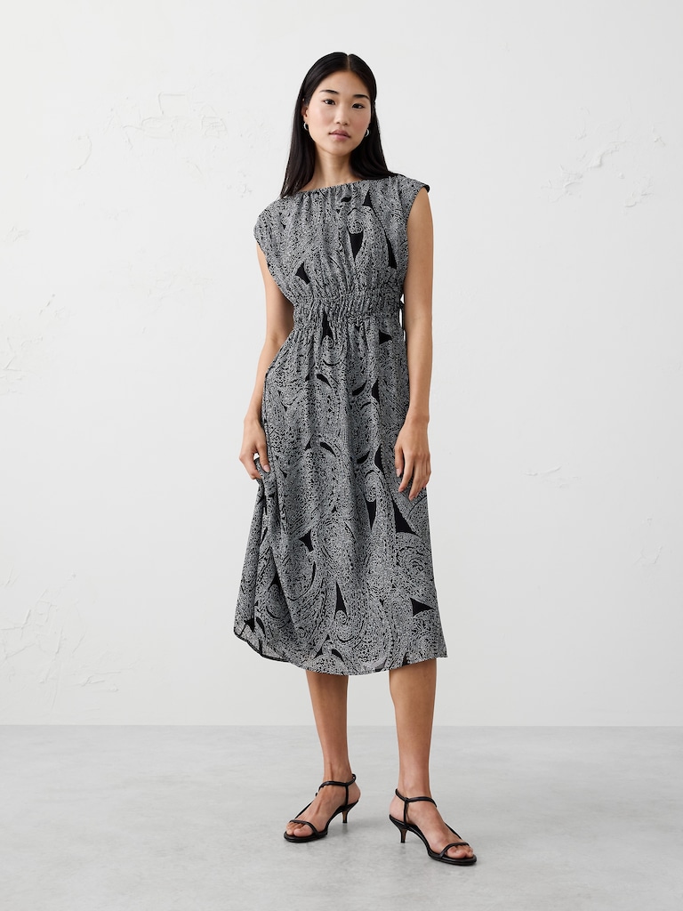 Side-Tied Midi Dress