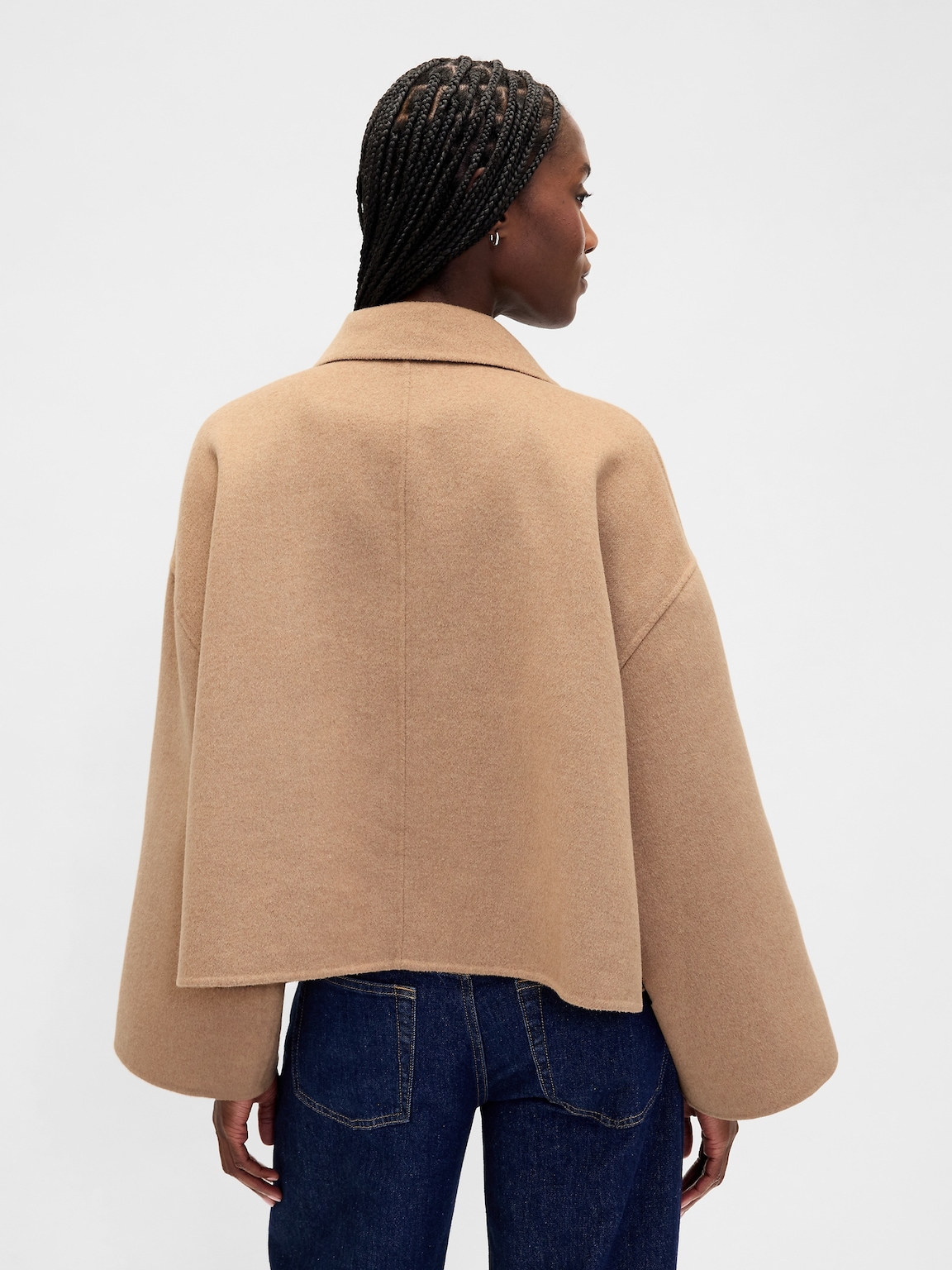Wool-Blend Swing Jacket