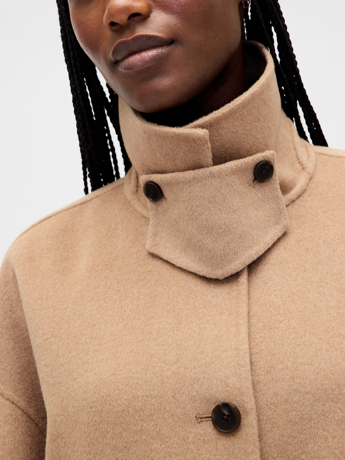 Wool-Blend Swing Jacket