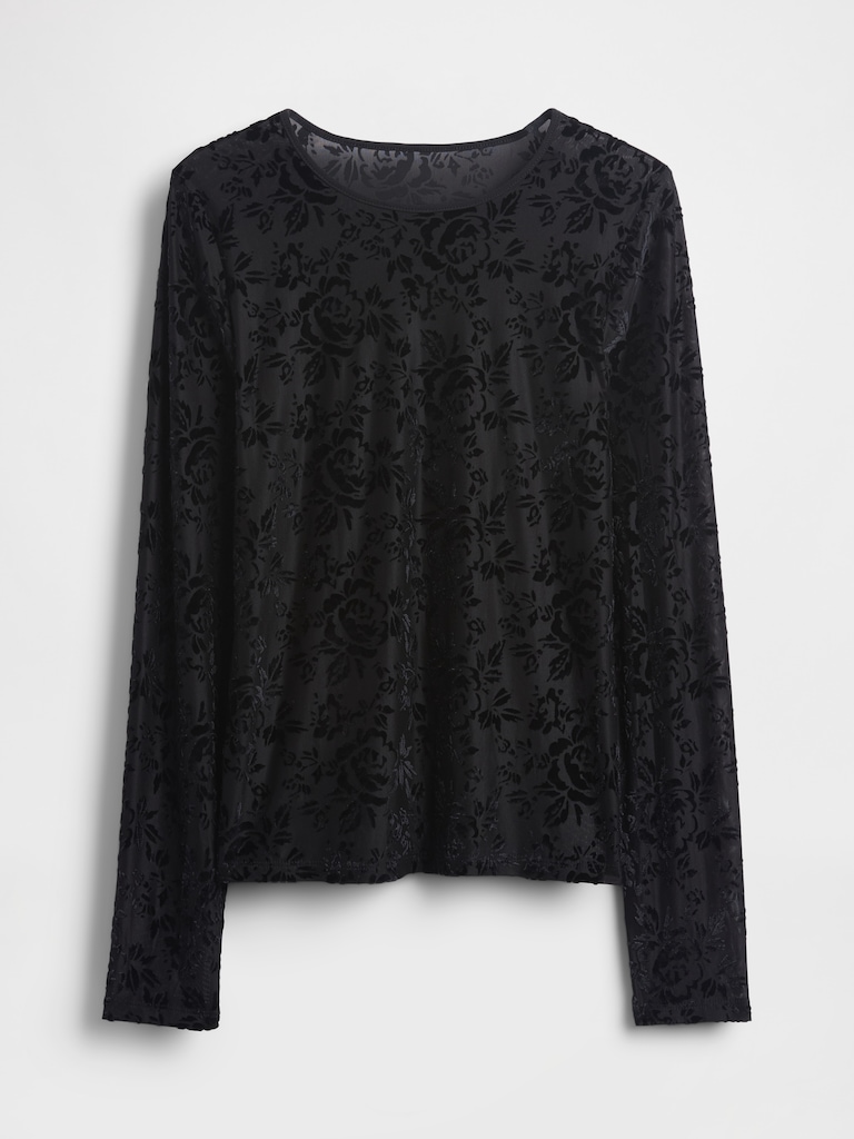 Burnout Velvet Top