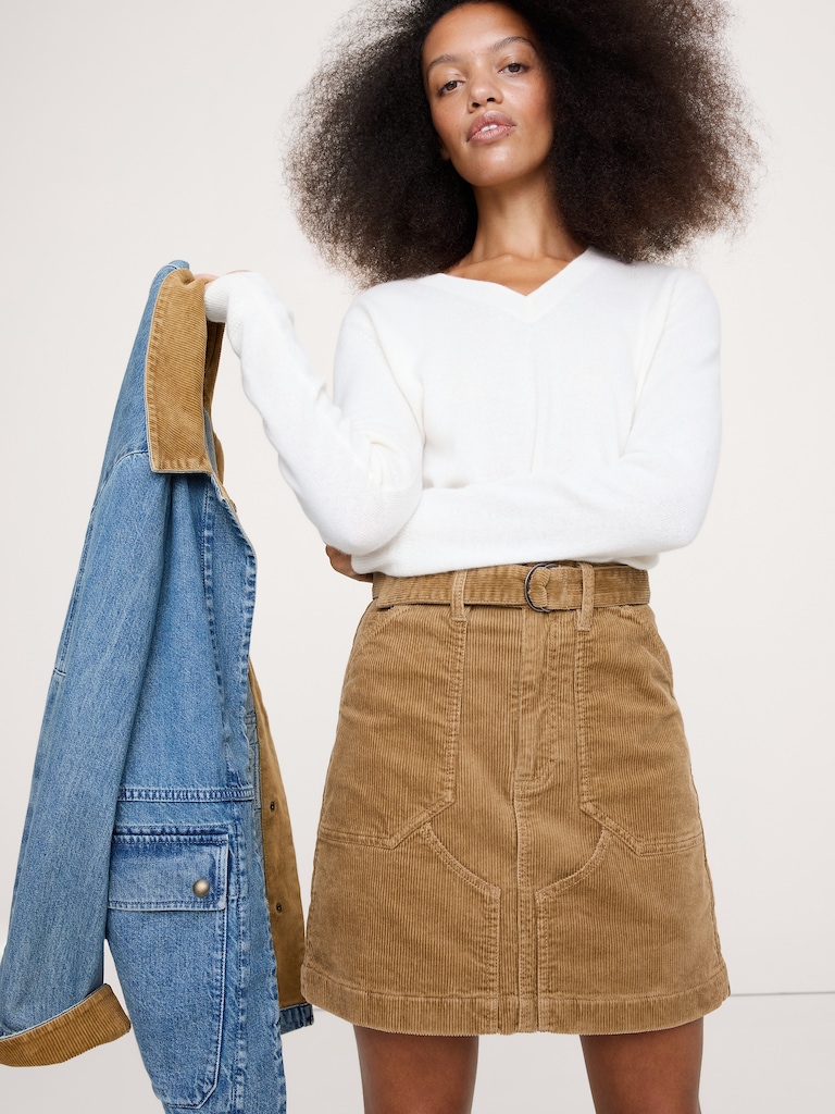 Corduroy Mini Skirt