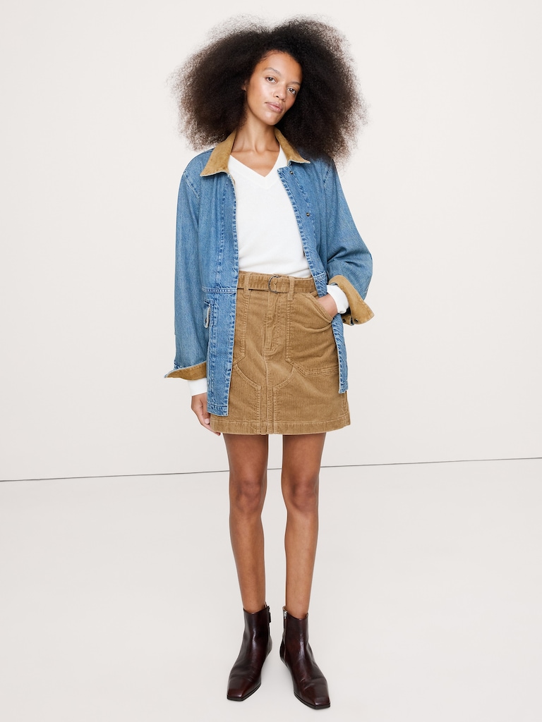 Corduroy Mini Skirt