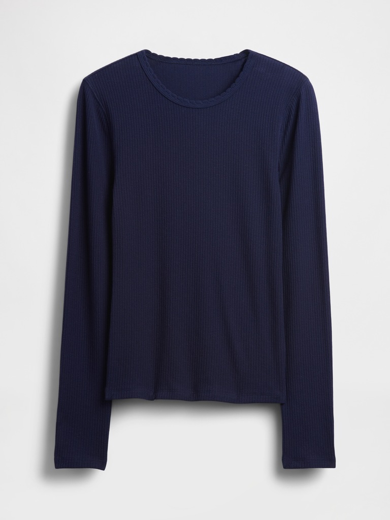 Pointelle Rib T-Shirt