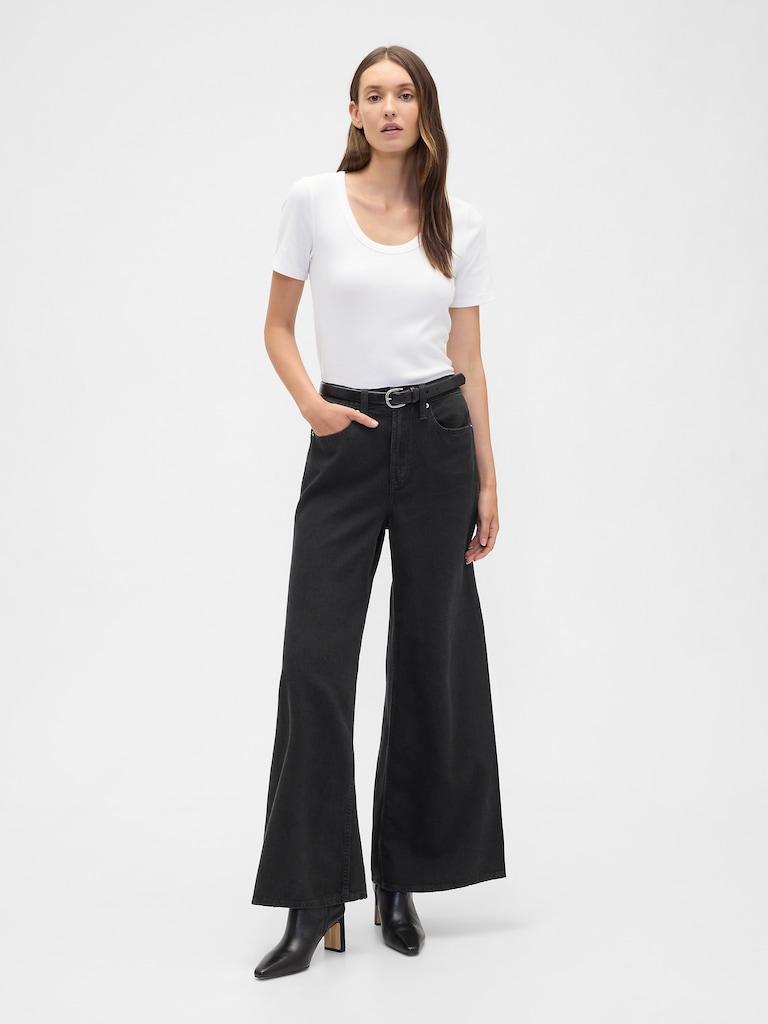 High Rise SuperLight Palazzo Jeans