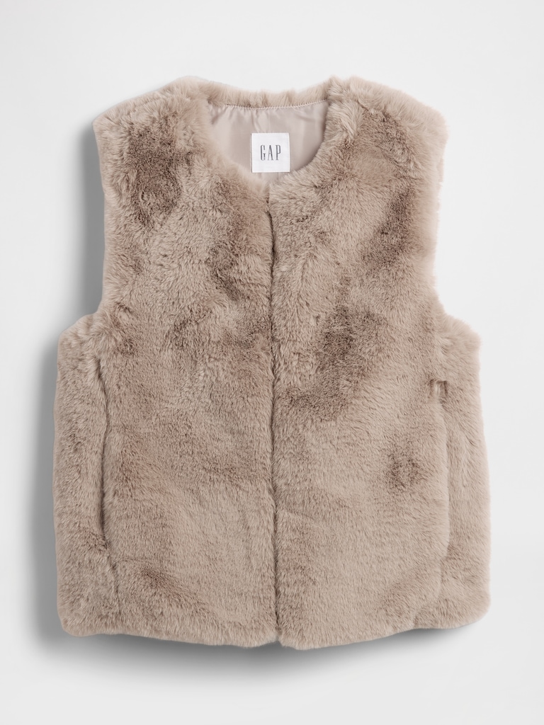 100% Recycled Faux-Fur Vest