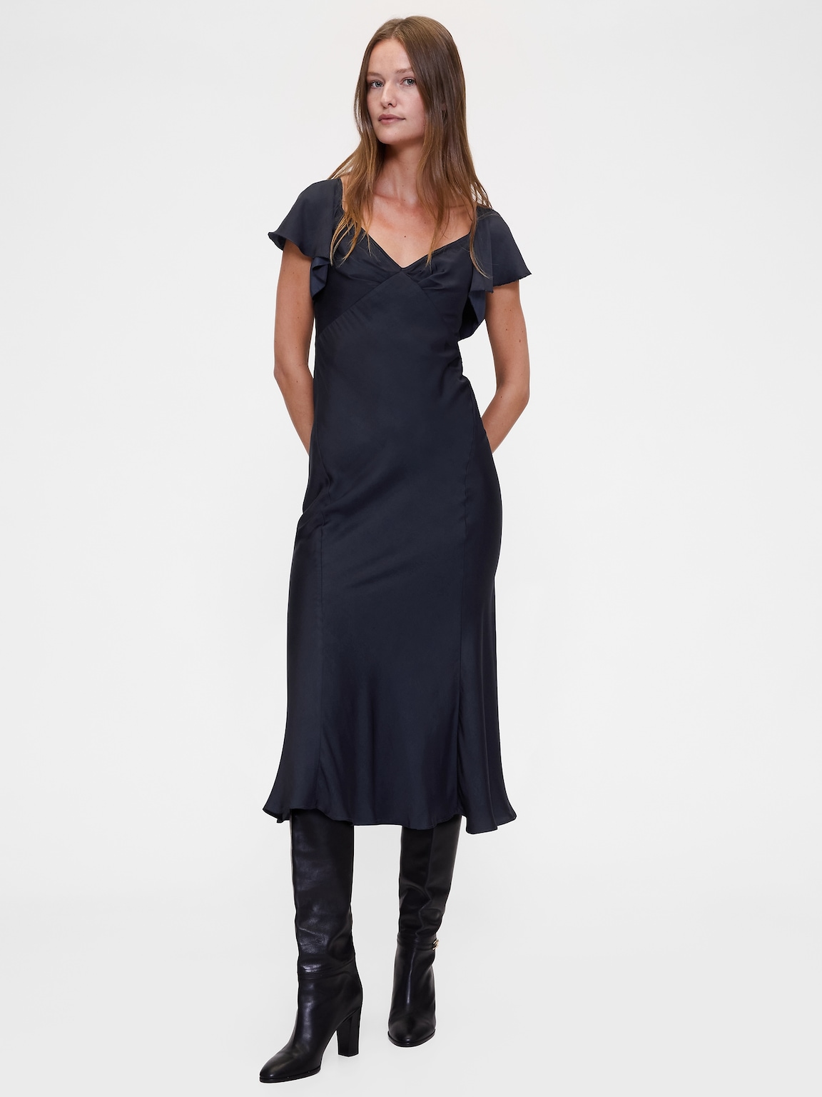 GapStudio Satin Midi Dress