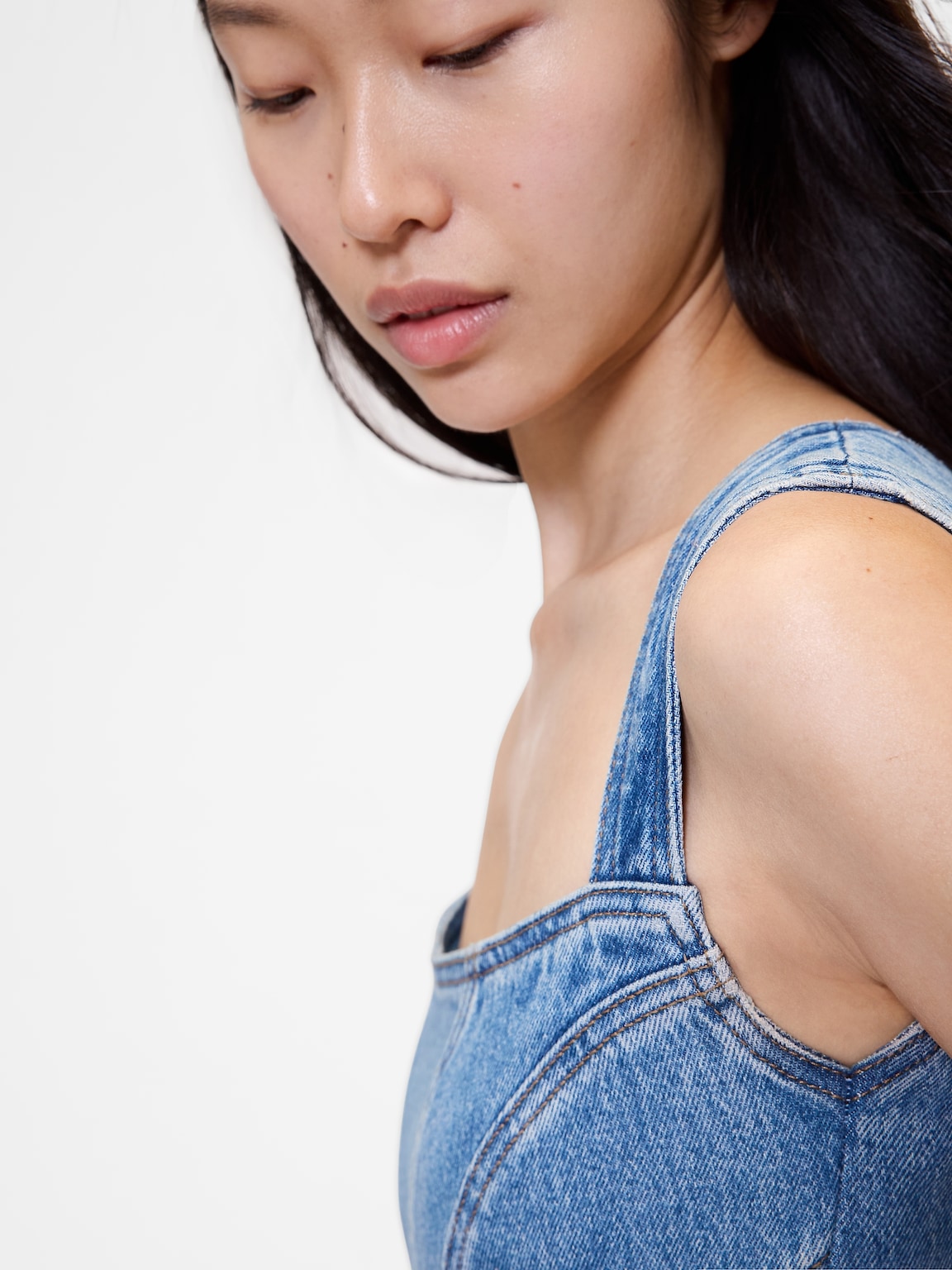 GapStudio Seamed Denim Midi Dress