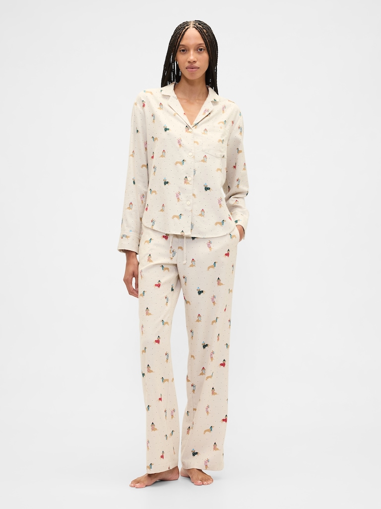 Relaxed Flannel Sleep Shirt