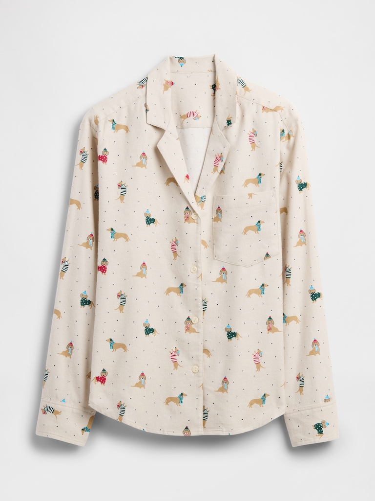 Relaxed Flannel Sleep Shirt