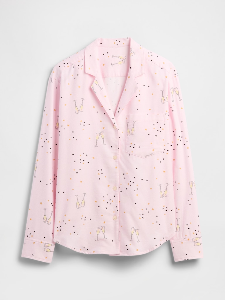 Relaxed Flannel Sleep Shirt