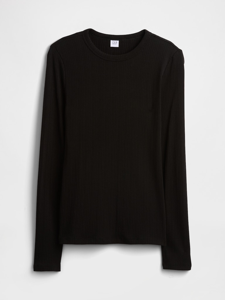 Ribbed Crewneck T-Shirt
