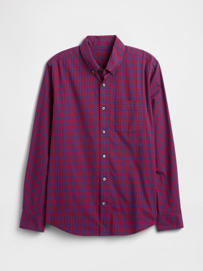 Stretch Poplin Shirt in Standard Fit