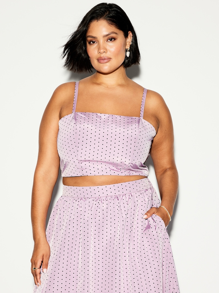 The Occasion by Old Navy Taffeta Cropped Tank Top