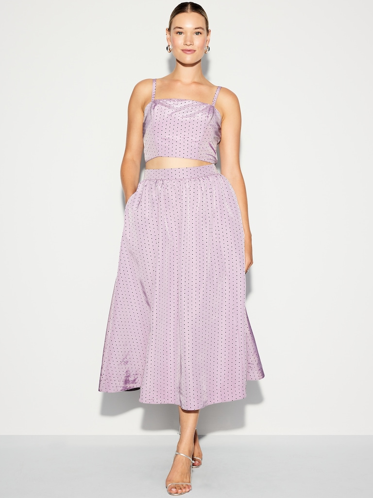 The Occasion by Old Navy High-Waisted Taffeta Midi Skirt
