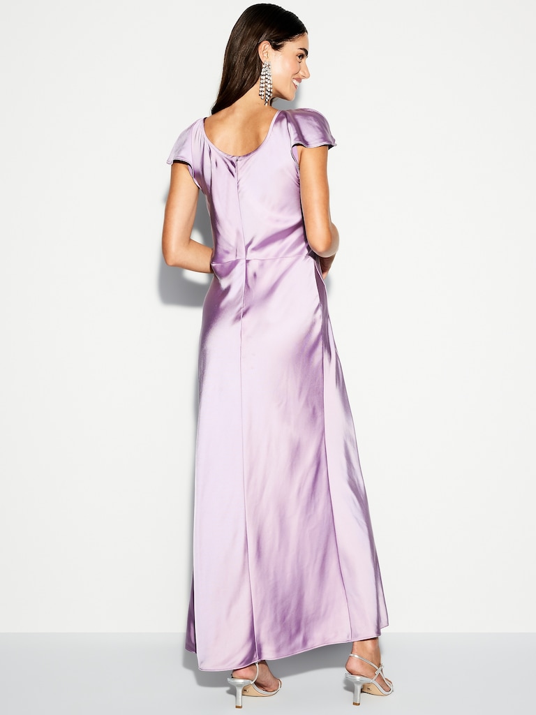 The Occasion by Old Navy Flutter-Sleeve Keyhole Satin Maxi Dress
