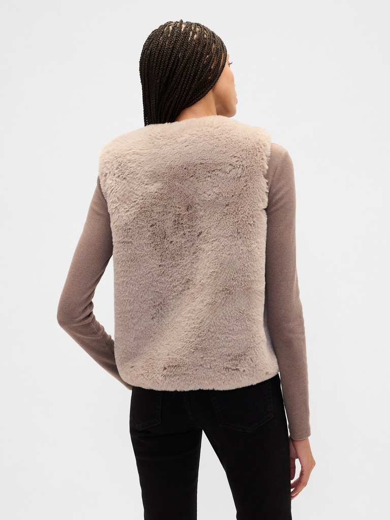 100% Recycled Faux-Fur Vest