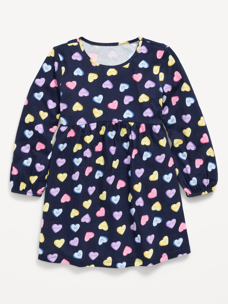 Printed Long-Sleeve Dress for Toddler Girls