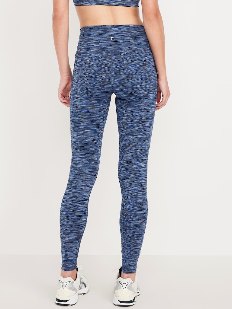 High-Waisted Space-Dye Full-Length Leggings