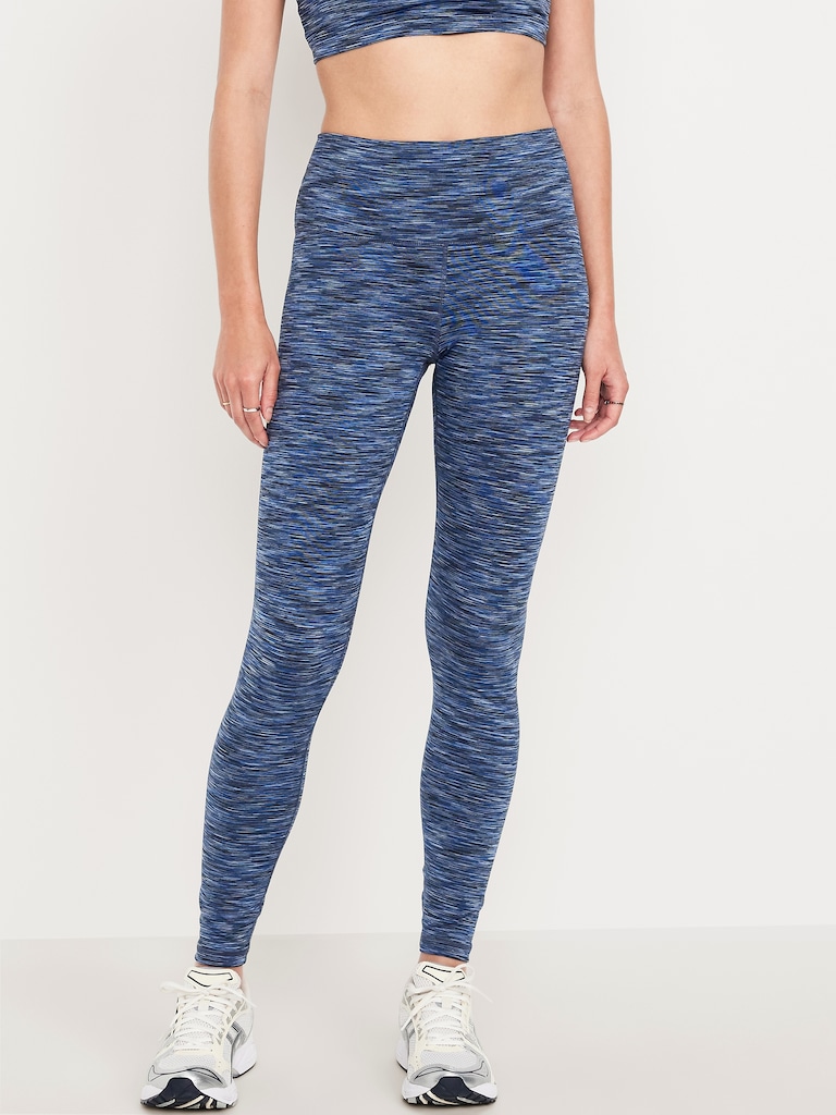 High-Waisted Space-Dye Full-Length Leggings