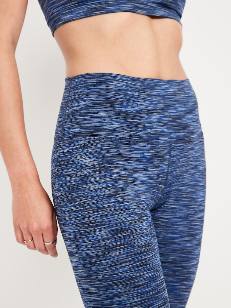 High-Waisted Space-Dye Full-Length Leggings