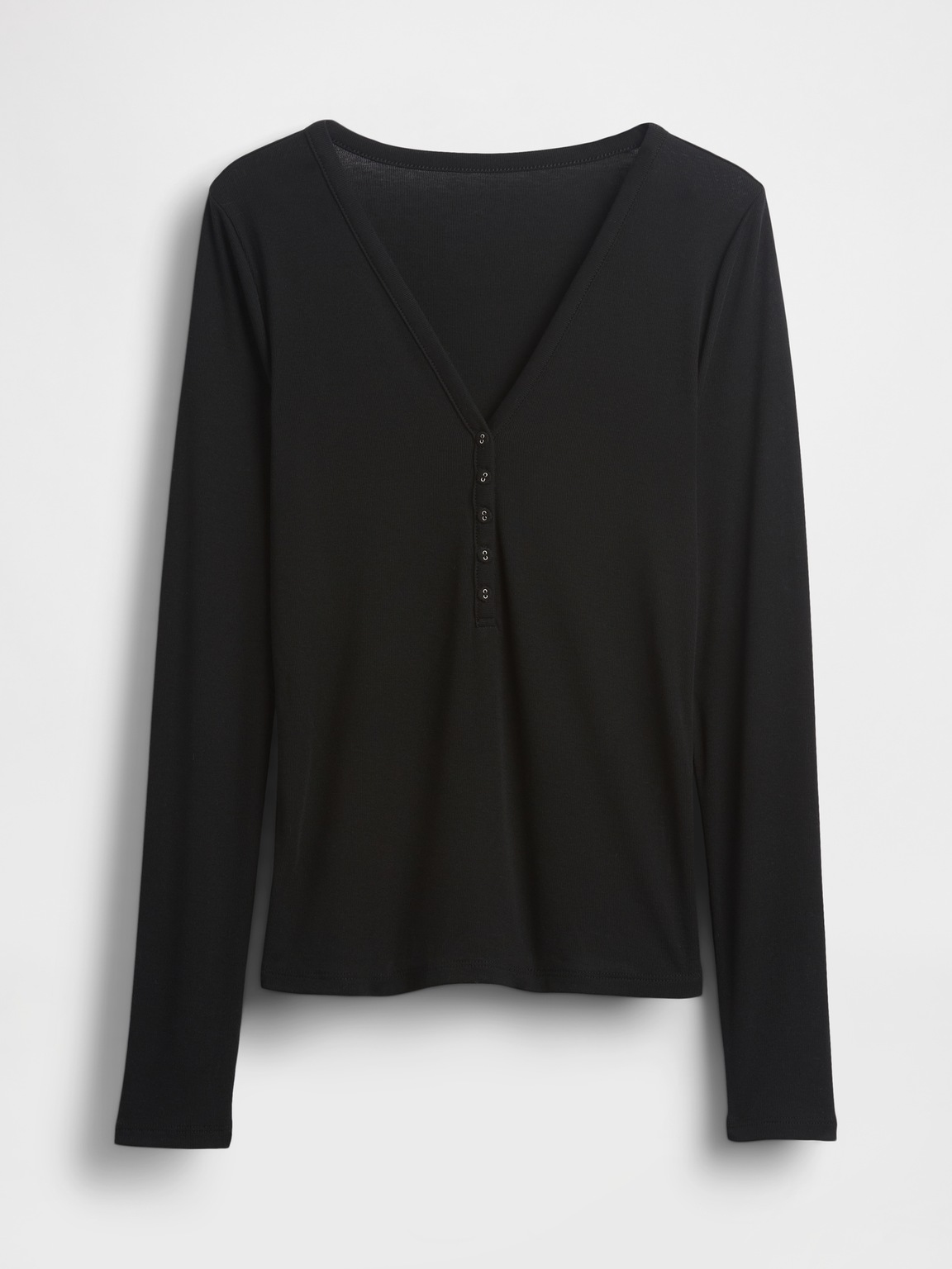 Sheer Rib Henley T-Shirt