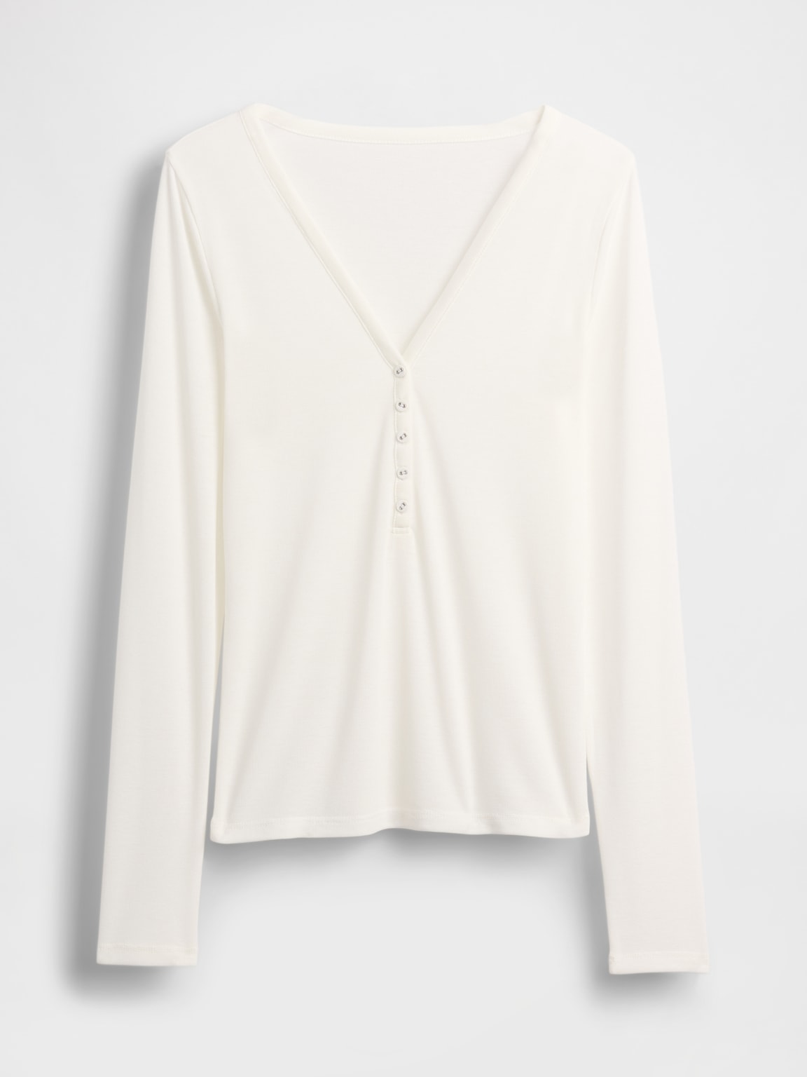 Sheer Rib Henley T-Shirt