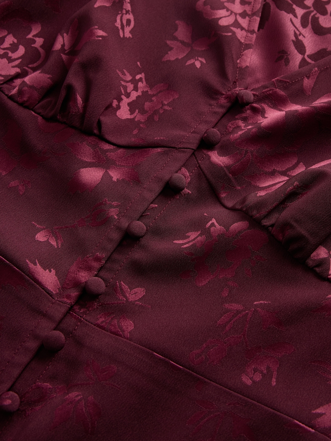 Button-Front V-Neck Maxi Dress