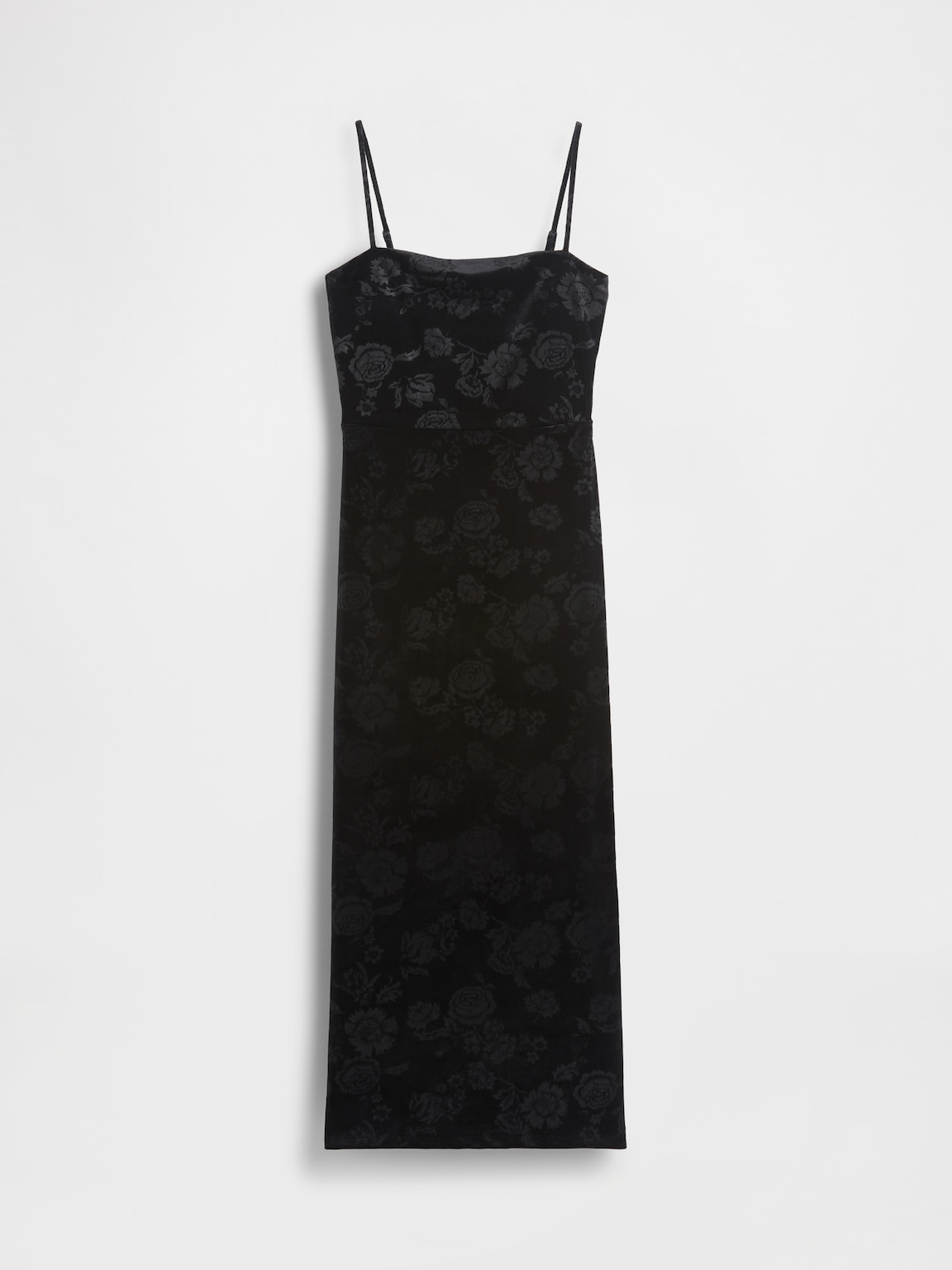 Velvet Square-Neck Maxi Dress