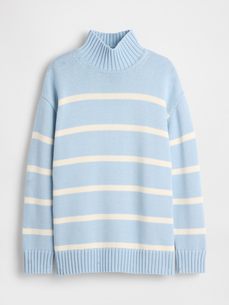 100% Cotton Oversized Mockneck Sweater