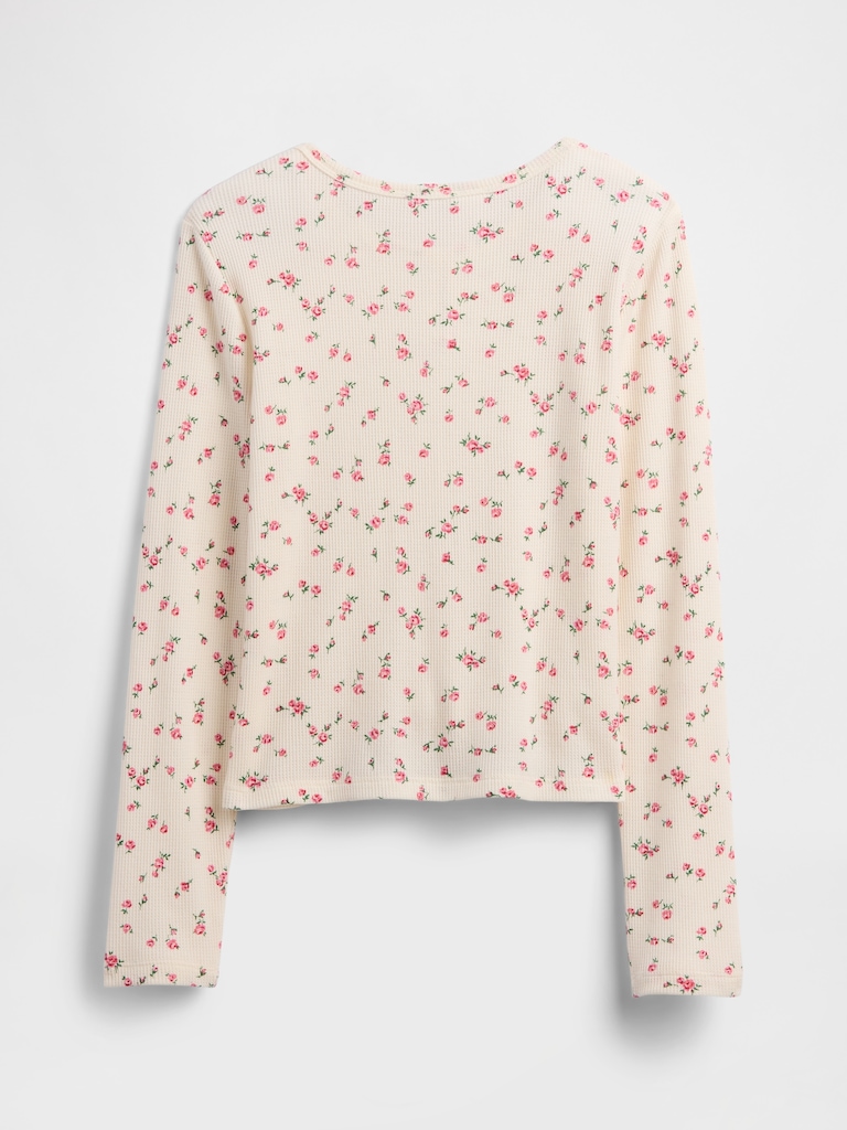 Kids Waffle-Knit Top