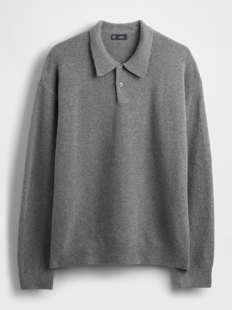 CashSoft Relaxed Polo Sweater