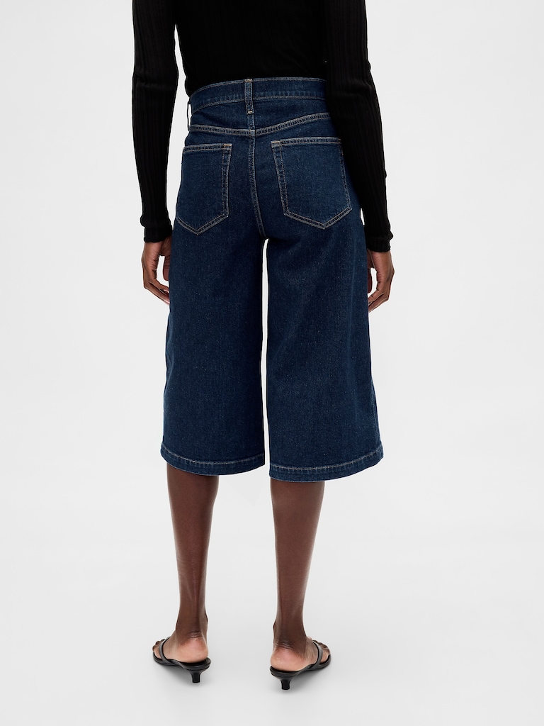 High Rise Culotte Jeans