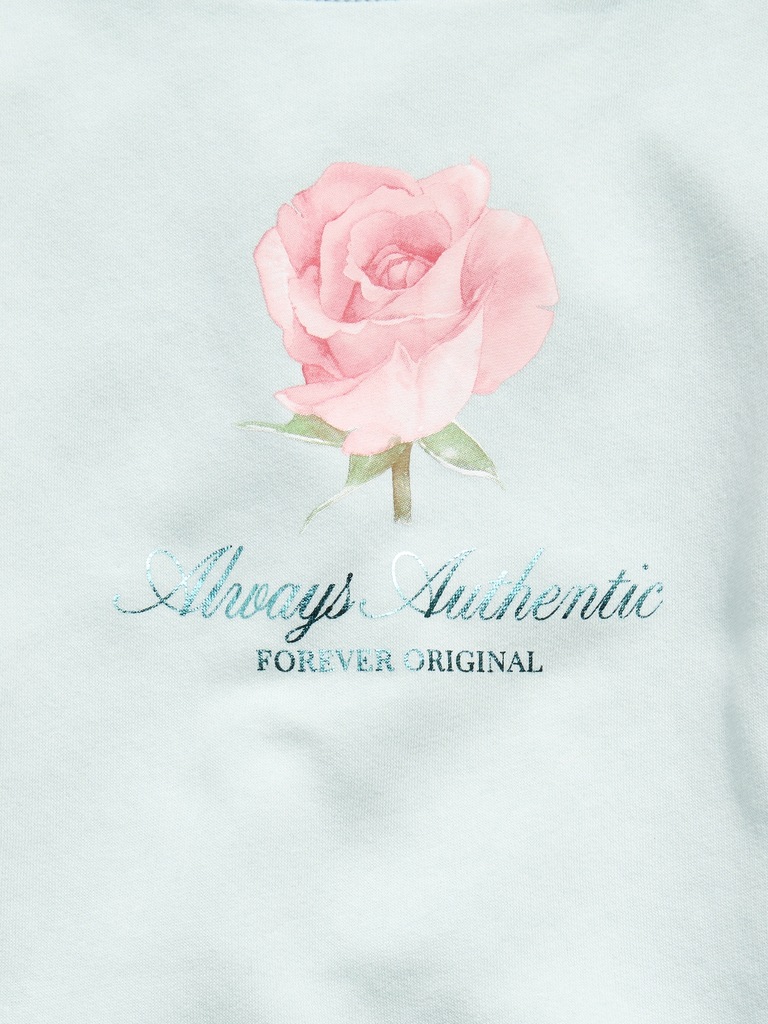 Boat-Neck Graphic Sweatshirt for Girls