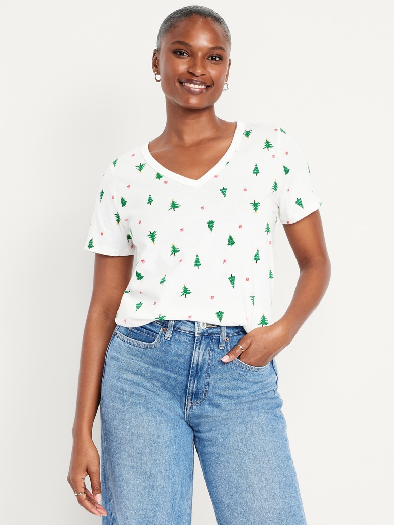 T-shirt passe-partout à col en V
