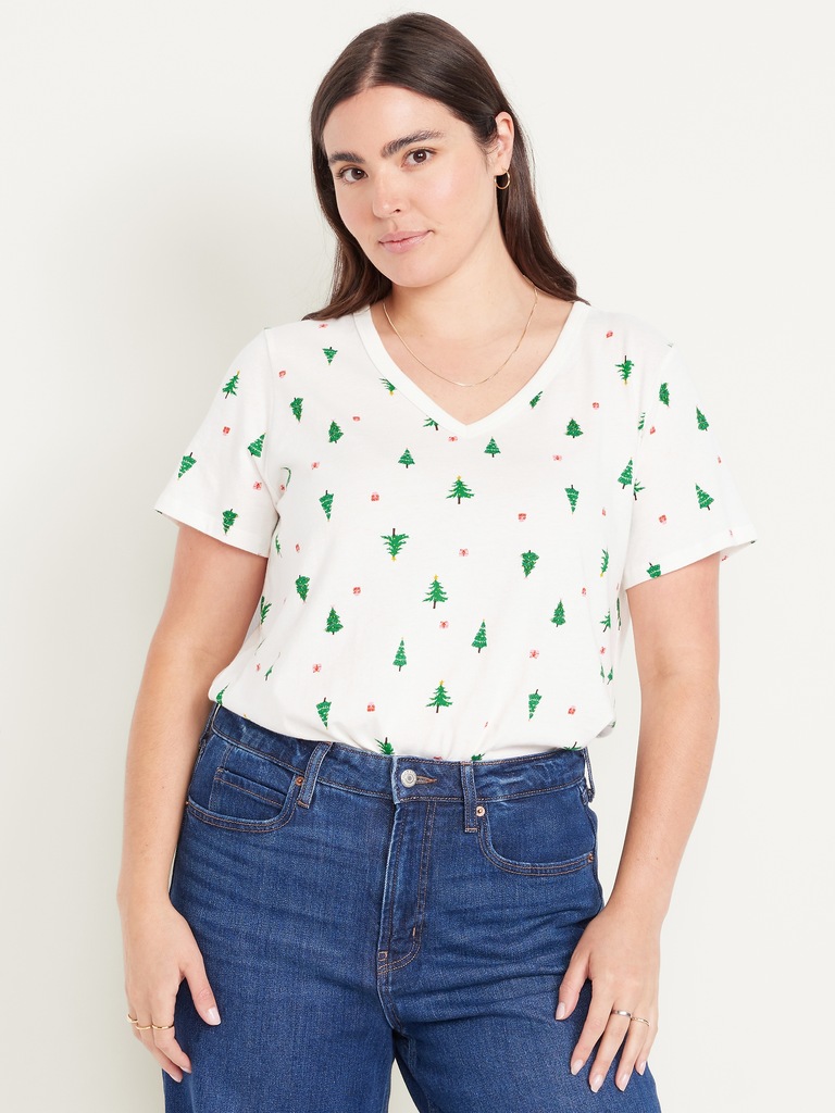 T-shirt passe-partout à col en V