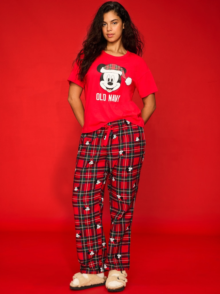 Old Navy x Disney Mid-Rise Printed Flannel Pajama Pants for Women