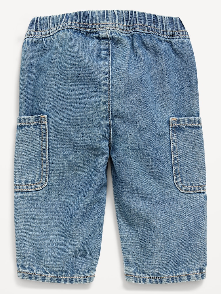 Baggy Barrel-Leg Cargo Jeans for Baby