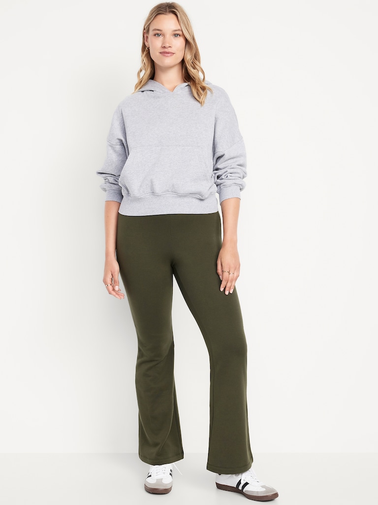 High-Waisted Fleece-Lined Flared Leggings
