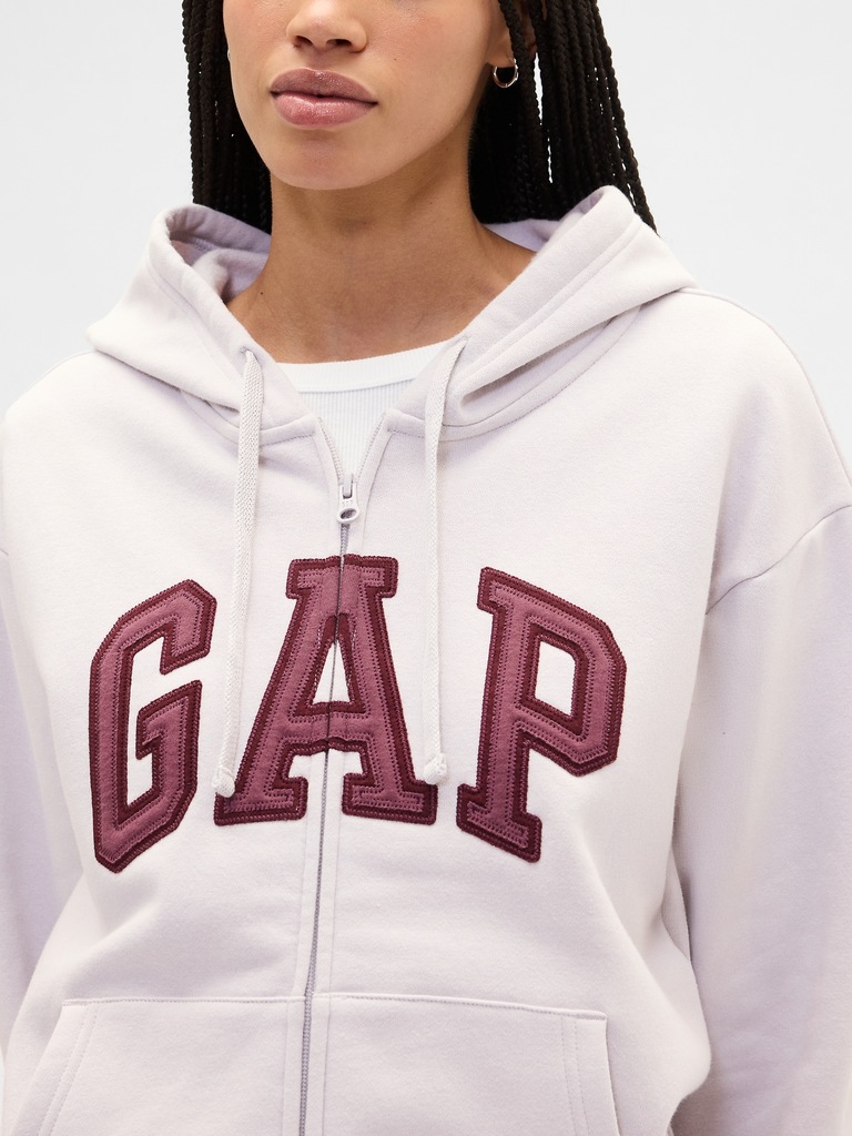 Relaxed Gap Logo Zip Hoodie