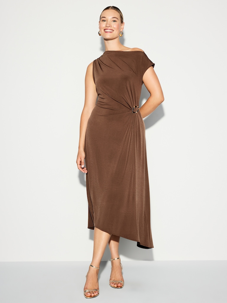 The Occasion by Old Navy Twist-Front Jersey Midi Dress