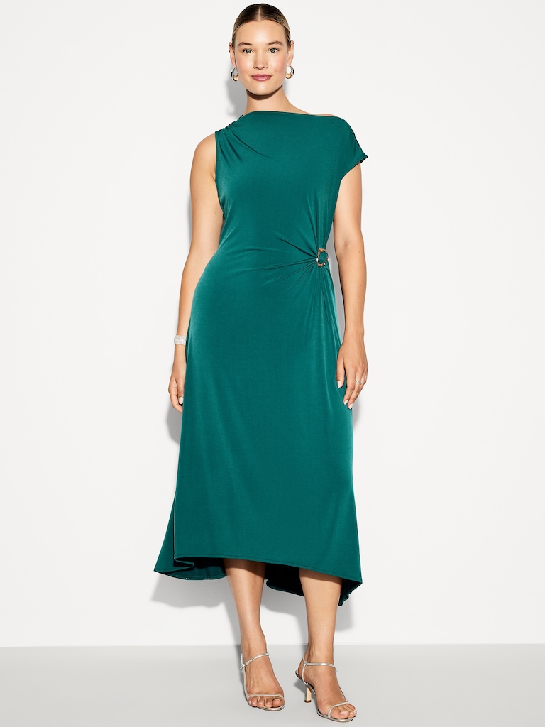 The Occasion by Old Navy Twist-Front Jersey Midi Dress