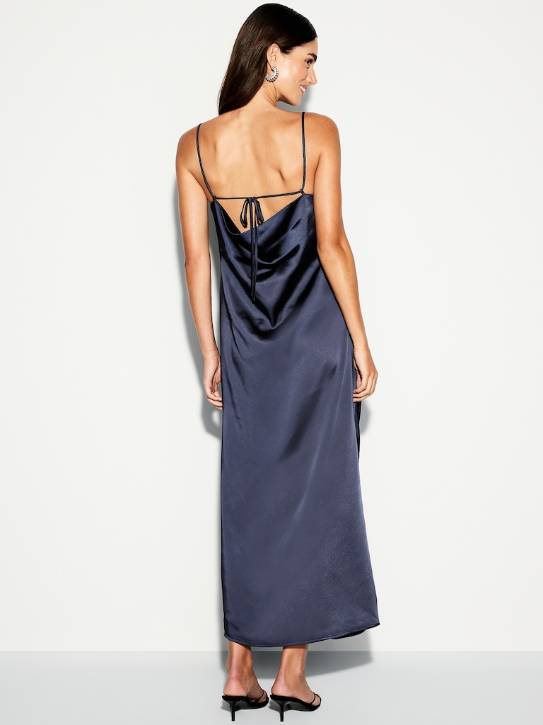 The Occasion by Old Navy Satin V-Neck Maxi Dress