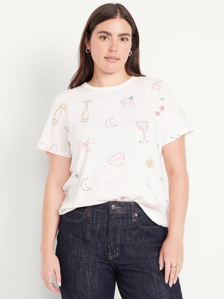 EveryWear Crew-Neck Printed T-Shirt