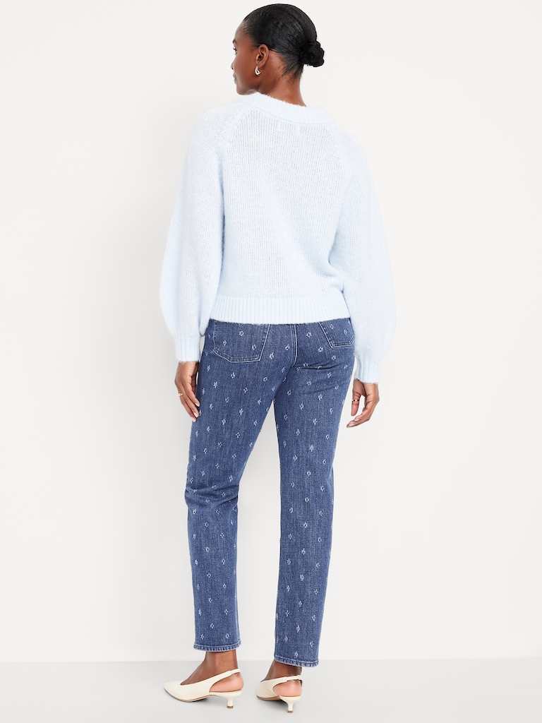 Curvy Extra High-Waisted Straight Jeans