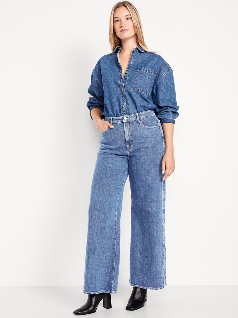 Extra High-Waisted Super Wide-Leg Jeans